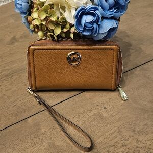 Michael Kors Tan Wristlet Wallet